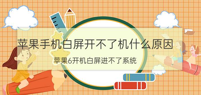 苹果手机白屏开不了机什么原因 苹果6开机白屏进不了系统？